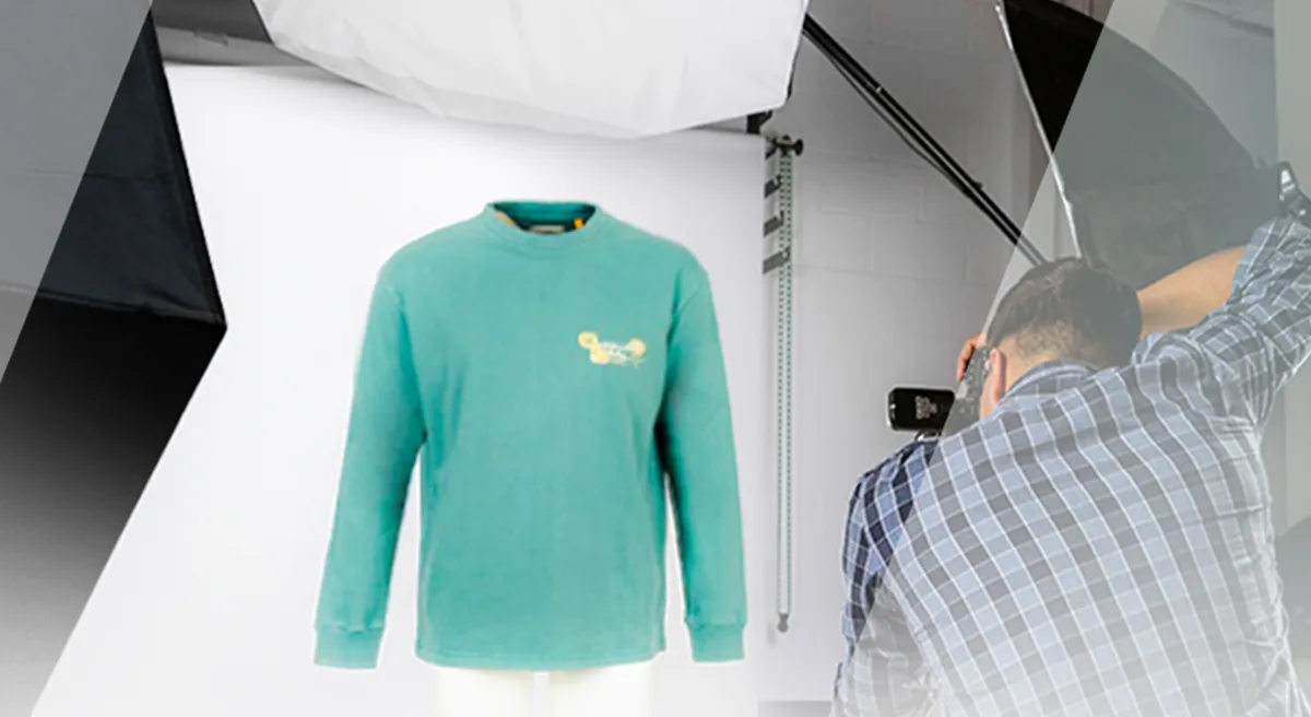 Export-ready apparel product photography studio in Dhaka